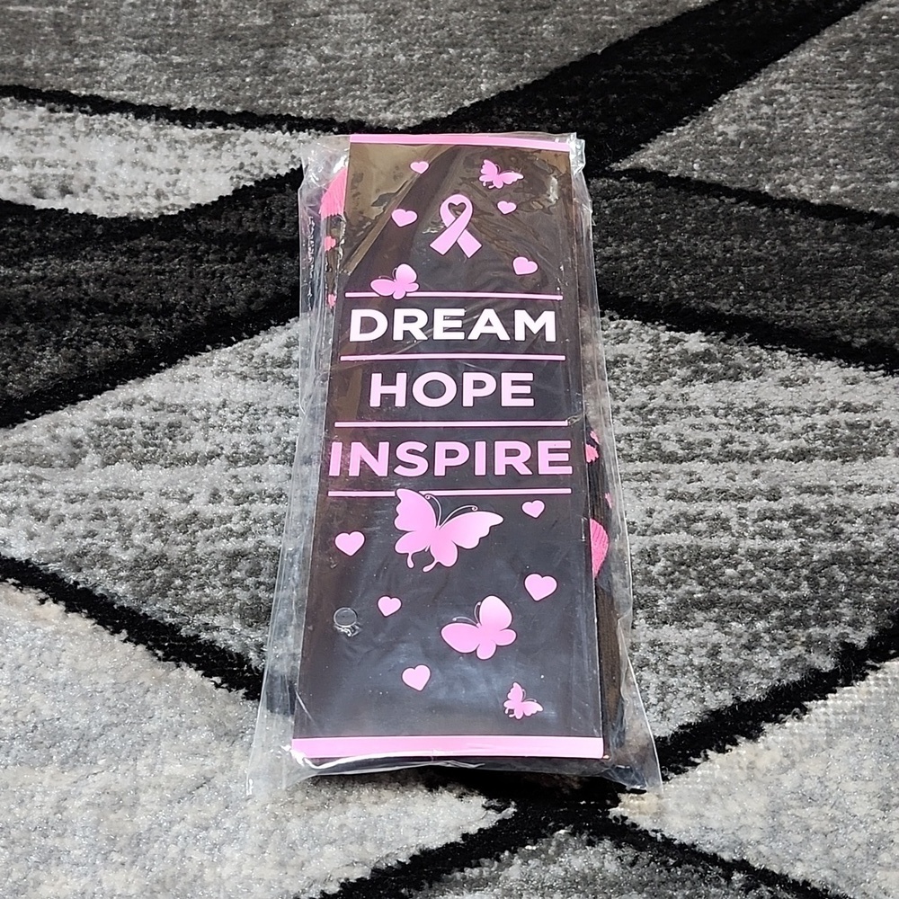 DREAM HOPE INSPIRE CANCER HEARTS BUTTERFLY ANKLE SOCKS